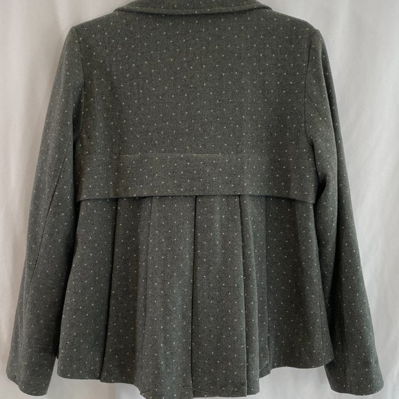 Pink Envelope Gray & White Mini Polka Dot Blazer Jacket NWOT Women's Size L - Picture 9 of 11